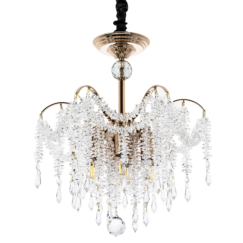 Люстра с хрустальными подвесками Crystal Classic Fairytree Chandelier 8 Золотой Прозрачное Стекло Люстра с хрустальными подвесками Crystal Classic Fairytree Chandelier 8 Золотой Прозрачное Стекло в Омске | Loft Concept