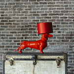 Настольная лампа COLLECTION OF DOGS с абажуром Такса варинант исполнения - 2 | Loft Concept в Омске