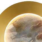 Бра в форме диска цвета латунь Brass Borders варинант исполнения - 3 | Loft Concept в Омске