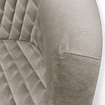 Барный стул со спинкой и мягкой обивкой с ромбами на 4-х деревянных ножках Бежевый Велюр Ava Charm варинант исполнения - 4 | Loft Concept в Омске