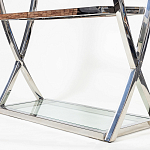 Металлический стеллаж со стеклянными полками Molecule варинант исполнения - 3 | Loft Concept в Омске