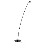 Торшер с изогнутой черной металлической стойкой и цилиндрическим плафоном Davide Groppi варинант исполнения - 1 | Loft Concept в Омске