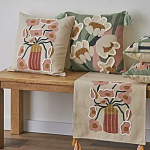 Подушка с цветочным принтом Blooming Elegance Rose варинант исполнения - 7 | Loft Concept в Омске