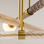 Люстра со стеклянными вставками Helios варинант исполнения - 4 | Loft Concept в Омске