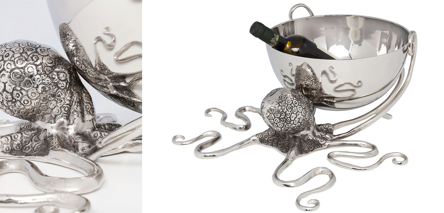 Ведёрко для вина Chrome Octopus Ведёрко для вина Chrome Octopus - Loft-Concept в Омске