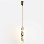 Подвесной светильник с цилиндрическим белым бетонным плафоном Terrazzo Light варинант исполнения - 2 | Loft Concept в Омске