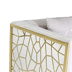 Кресло велюровое серое с фактурным каркасом золотистого цвета Best Traits варинант исполнения - 2 | Loft Concept в Омске