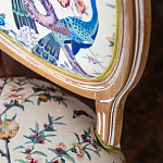 Стул из массива бука с изображением птиц и цветов Beige Green Chinoiserie Garden Chair варинант исполнения - 3 | Loft Concept в Омске