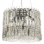 Круглая люстра с металлическими и хрустальными подвесками Bonnay Crystal Chrome Chandelier варинант исполнения - 1 | Loft Concept в Омске