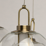 Люстра с 7-ю плафонами из прозрачного стекла в форме шара Orb Cascade  варинант исполнения - 11 | Loft Concept в Омске