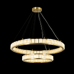 Люстра с 2-мя кольцами из натурального камня с регулируемыми плафонами Durability of Stone варинант исполнения - 5 | Loft Concept в Омске