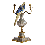 Подсвечникв образе попугая из фарфора с бронзовыми элементами Eden Garden варинант исполнения - 2 | Loft Concept в Омске