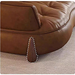 Диван двухместный кожаный с каркасом из массива дерева Medieval Furniture варинант исполнения - 3 | Loft Concept в Омске