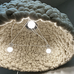 Вязаный подвесной светильник из шерсти Dome Wool Lamp  варинант исполнения - 4 | Loft Concept в Омске