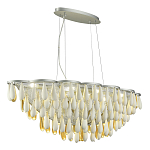 Люстра с подвесками в форме капель на серебристом каркасе Raindrop варинант исполнения - 5 | Loft Concept в Омске