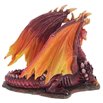 Декоративная статуэтка Дракон Красный Red Dragon with Orange Wings Statuette варинант исполнения - 3 | Loft Concept в Омске
