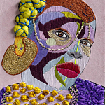 Картина с вышивкой Портрет wall panel People with the yellow ear 4 варинант исполнения - 1 | Loft Concept в Омске