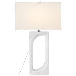 Настольная лампа на прямоугольном корпусе с тканевым абажуром One Piece Support варинант исполнения - 2 | Loft Concept в Омске