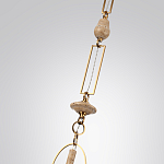 Подвесной светильник с круглым прозрачным плафоном и декоративной каменной вставкой Tectona  варинант исполнения - 6 | Loft Concept в Омске