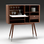 Дизайнерский комод-буфет на высоких ножках с выдвижными ящиками и открытыми полками Joshar варинант исполнения - 3 | Loft Concept в Омске