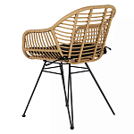 Стул с ротанговым плетением Wicker Half Chair с подлокотниками варинант исполнения - 3 | Loft Concept в Омске