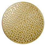 Журнальный столик с конусообразной основой и текстурной поверхностью золотого цвет Ethnic Metal варинант исполнения - 1 | Loft Concept в Омске