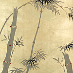 Обои ручная роспись Bamboo Dark Lacquer on Deep Rich Gold gilded tea paper варинант исполнения - 1 | Loft Concept в Омске