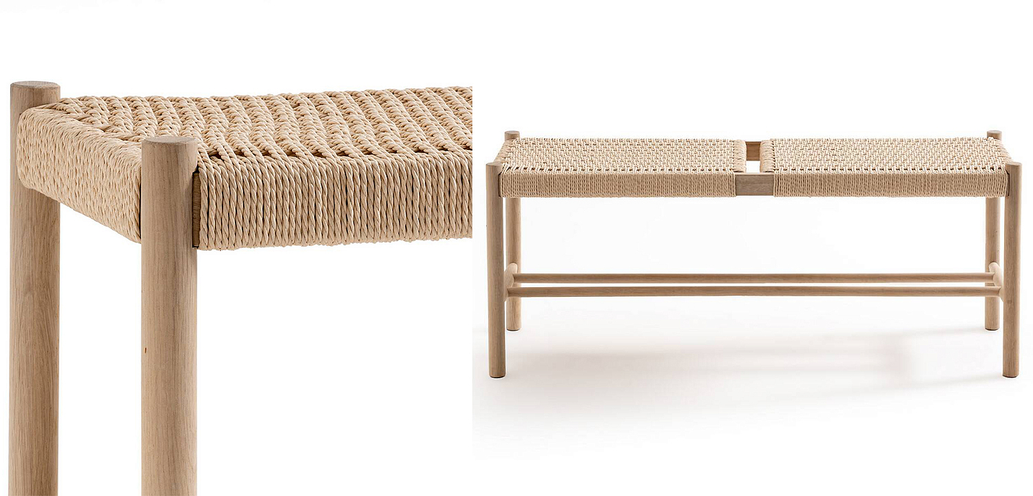 Банкетка Enzo Wicker Beige Banquet Банкетка Enzo Wicker Beige Banquet - Loft-Concept в Омске
