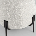 Пуф в ткани букле молочного цвета Pikelet варинант исполнения - 4 | Loft Concept в Омске