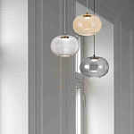 Подвесной светильник с янтарным рифленым стеклянным плафоном Ferm Living варинант исполнения - 8 | Loft Concept в Омске