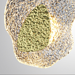 Бра с рельефным волнообразным стеклянным плафоном и вставкой из мрамора Liquid Stone варинант исполнения - 5 | Loft Concept в Омске