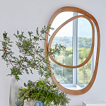 Ассиметричное зеркало в дубовой раме Infinity Symbol варинант исполнения - 2 | Loft Concept в Омске