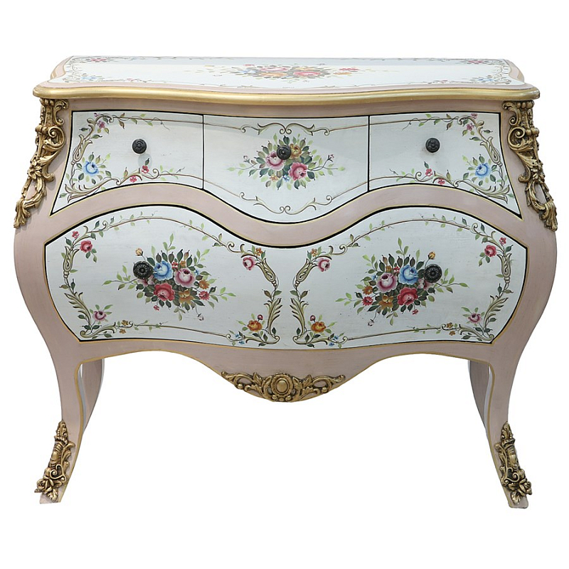 Комод Rococo Reminder Белый Золотой в Омске | Loft Concept 
