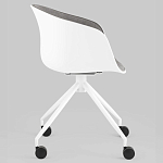 Офисное кресло из пластика с мягким сиденьем Eggshell Grey варинант исполнения - 4 | Loft Concept в Омске