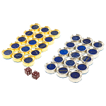 Нарды настольные из натурального камня лазурит и долерит Backgammon from Stone варинант исполнения - 11 | Loft Concept в Омске