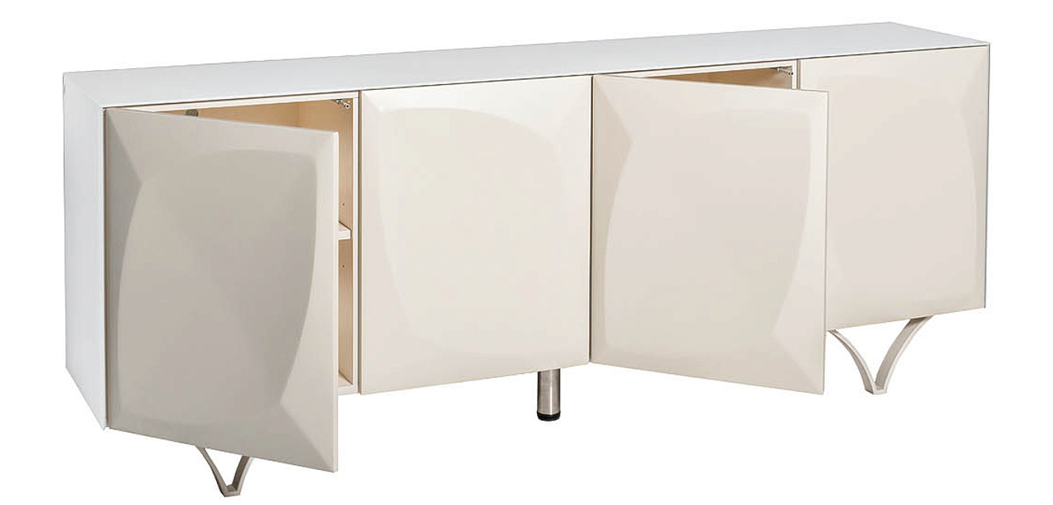 Комод с рельефным фасадом White Orchid Rectangular Белый Комод с рельефным фасадом White Orchid Rectangular Белый - Loft-Concept в Омске