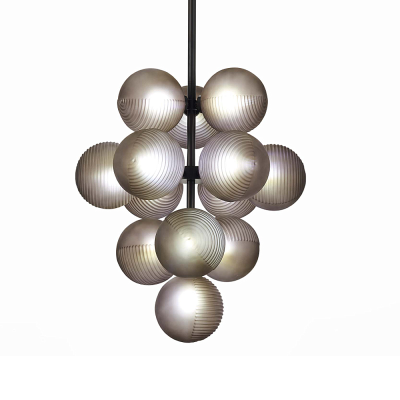 Люстра в форме виноградой грозди Inflorescence Дымчатый (Smoke) Черный в Омске | Loft Concept 