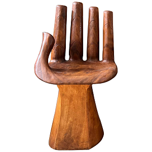 Стул из массива дерева в виде руки Buddha's Hand