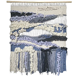 Современное ткачество гобелен в синих оттенках Blue Undine II варинант исполнения - 4 | Loft Concept в Омске