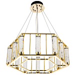 Люстра в форме шестиугольника с хрустальным декором Agace Crystal Chandelier варинант исполнения - 3 | Loft Concept в Омске