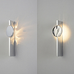 Бра с круглым зеркальным диском на прямоугольном соновании Reflection Circle Glow варинант исполнения - 3 | Loft Concept в Омске