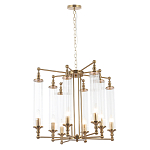 Люстра с 8-ю прозрачными цилиндрическими плафонами Jeanette варинант исполнения - 8 | Loft Concept в Омске