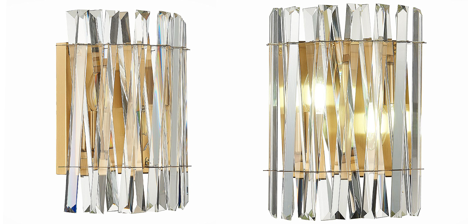 Бра Kaeden Glass Gold Wall Lamp Бра Kaeden Glass Gold Wall Lamp - Loft-Concept в Омске