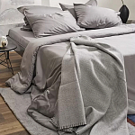 Плед из шерсти мериноса серого цвета 130×180 см Gray Waves варинант исполнения - 8 | Loft Concept в Омске