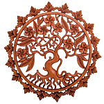 Панно из дерева круглое Sakura Panel With Trees варинант исполнения - 1 | Loft Concept в Омске