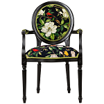 Стул с подлокотниками из натурального бука с изображением птиц и цветов Blooming Birds варинант исполнения - 1 | Loft Concept в Омске