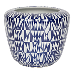 Кашпо с орнаментом в сочетании белого и синего цвета Artistic Flowerpot варинант исполнения - 1 | Loft Concept в Омске