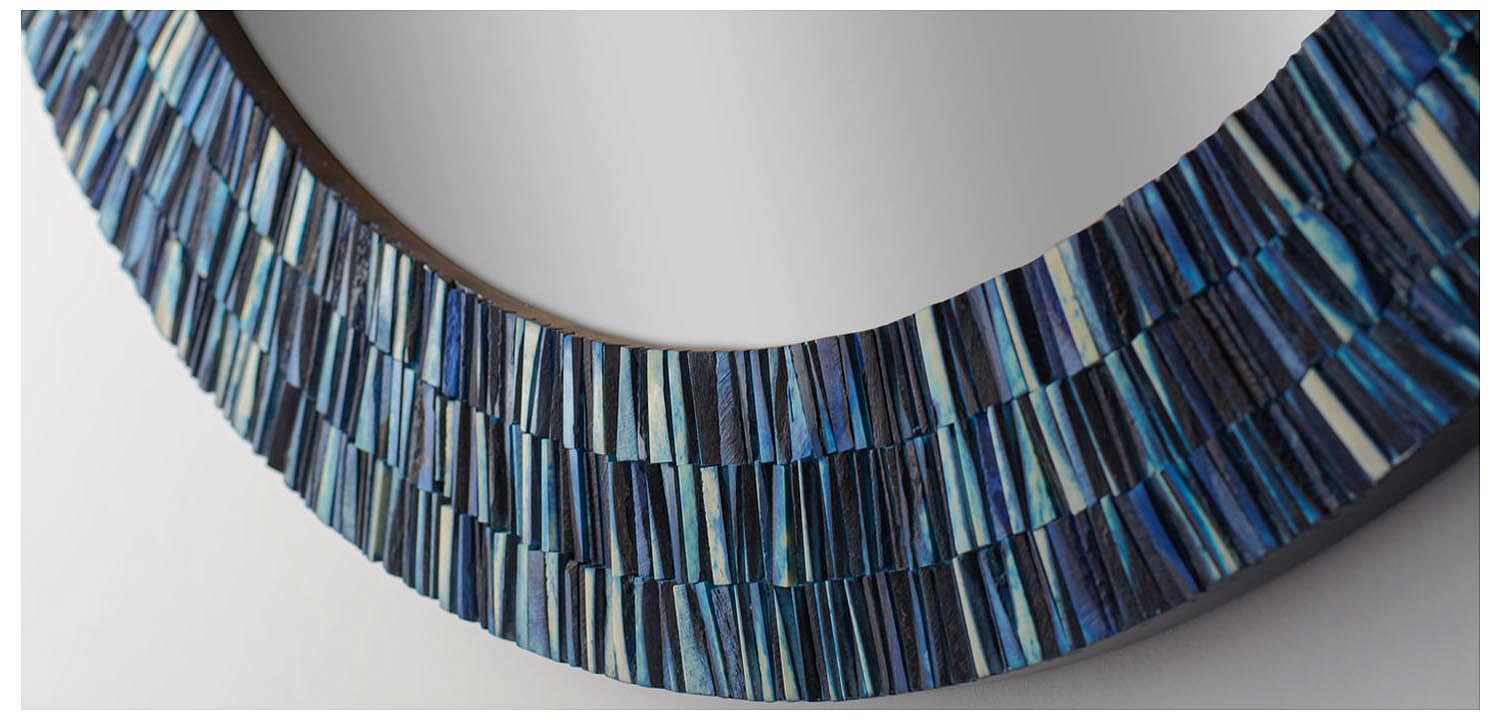 Зеркало Bone Inlay Round Mirror Зеркало Bone Inlay Round Mirror - Loft-Concept в Омске
