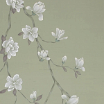 Обои ручная роспись Magnolia Canopy Colourway SC-287 on Aquamarine slub silk варинант исполнения - 2 | Loft Concept в Омске