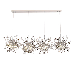 Люстра подвесная из четырех частей с металлическими круглыми элементами Terzani Argent варинант исполнения - 4 | Loft Concept в Омске